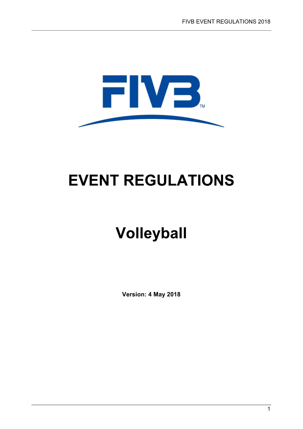 EVENT REGULATIONS Volleyball