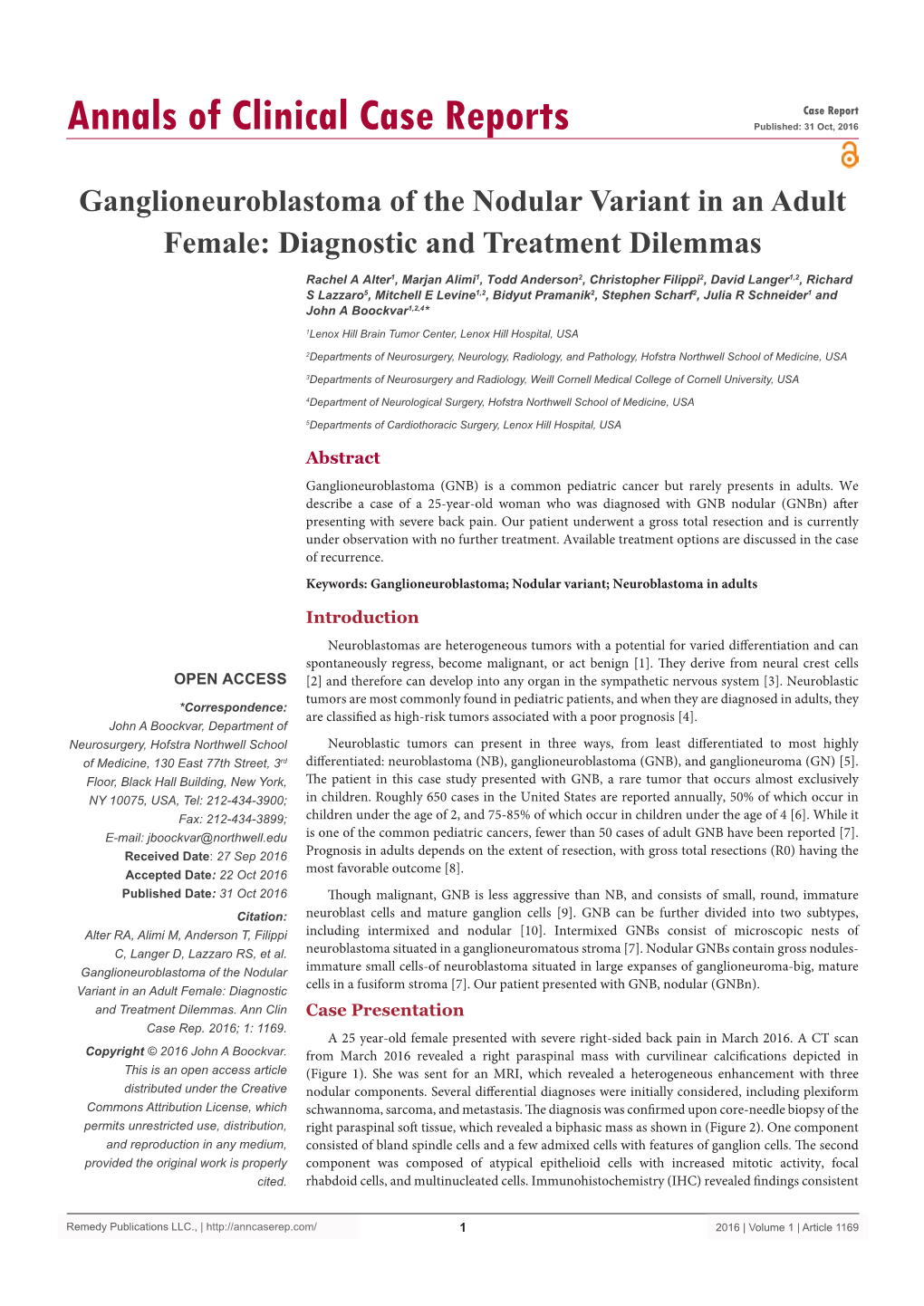 Ganglioneuroblastoma of the Nodular Variant in an Adult Female: Diagnostic and Treatment Dilemmas