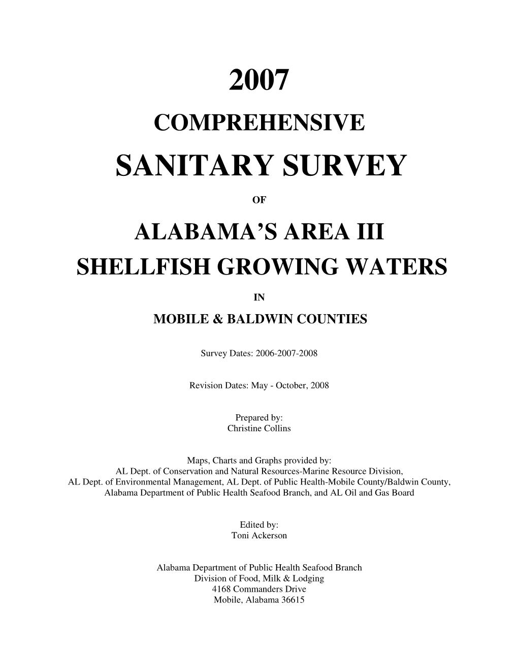 2007 Sanitary Survey