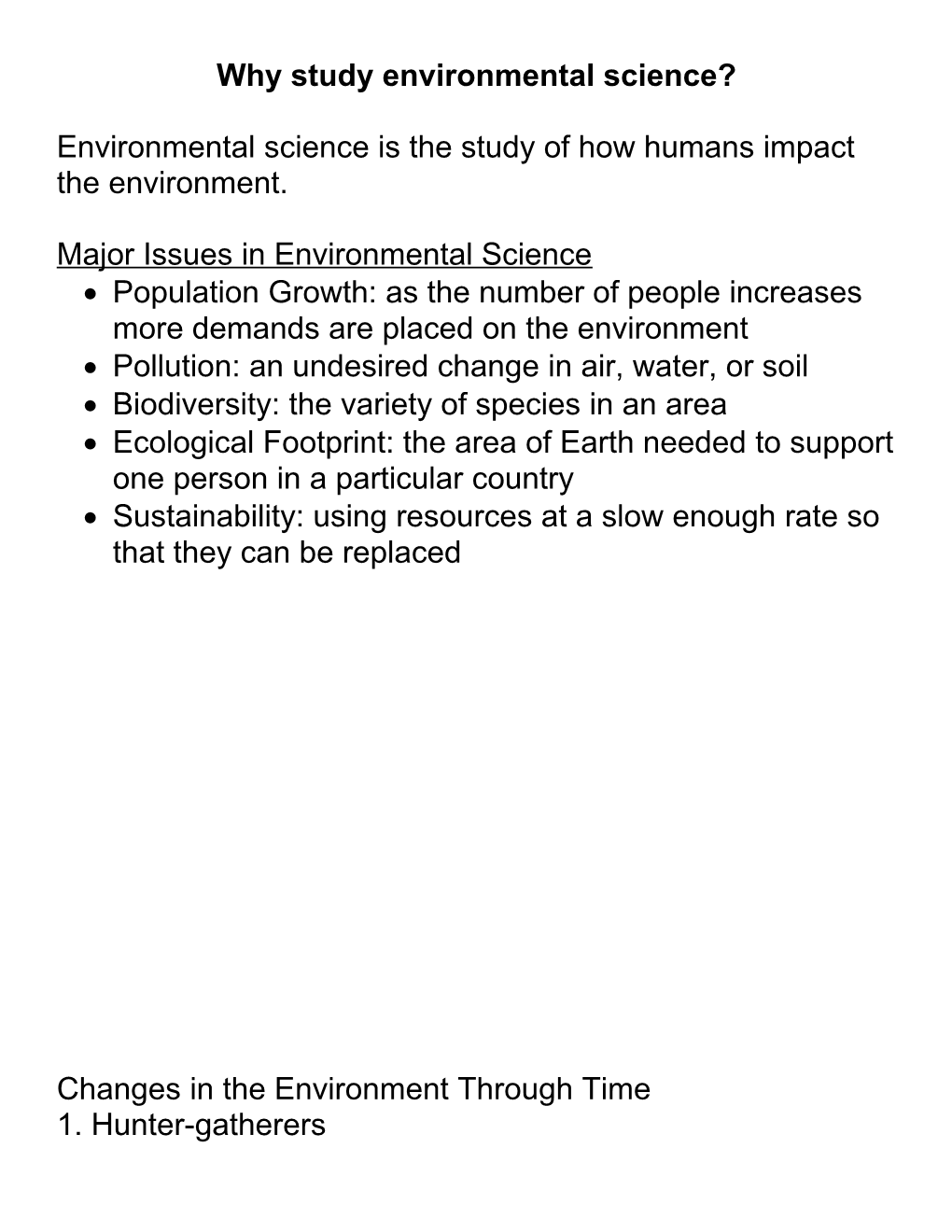 Why Study Environmental Science