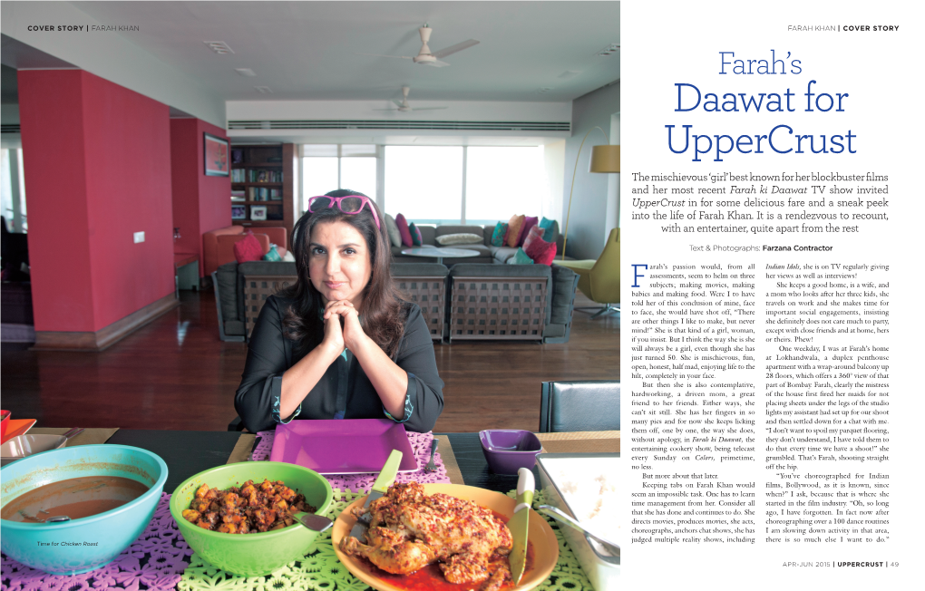 Farah Khan, a Foodie Filmmaker