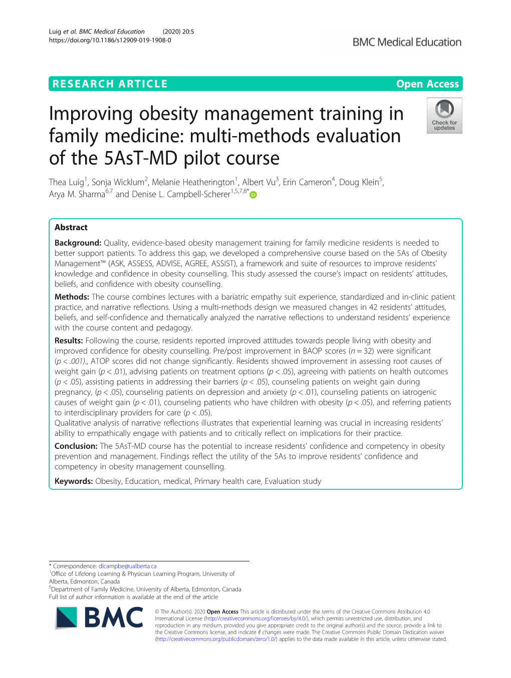 Improving Obesity Management Training in Family Medicine