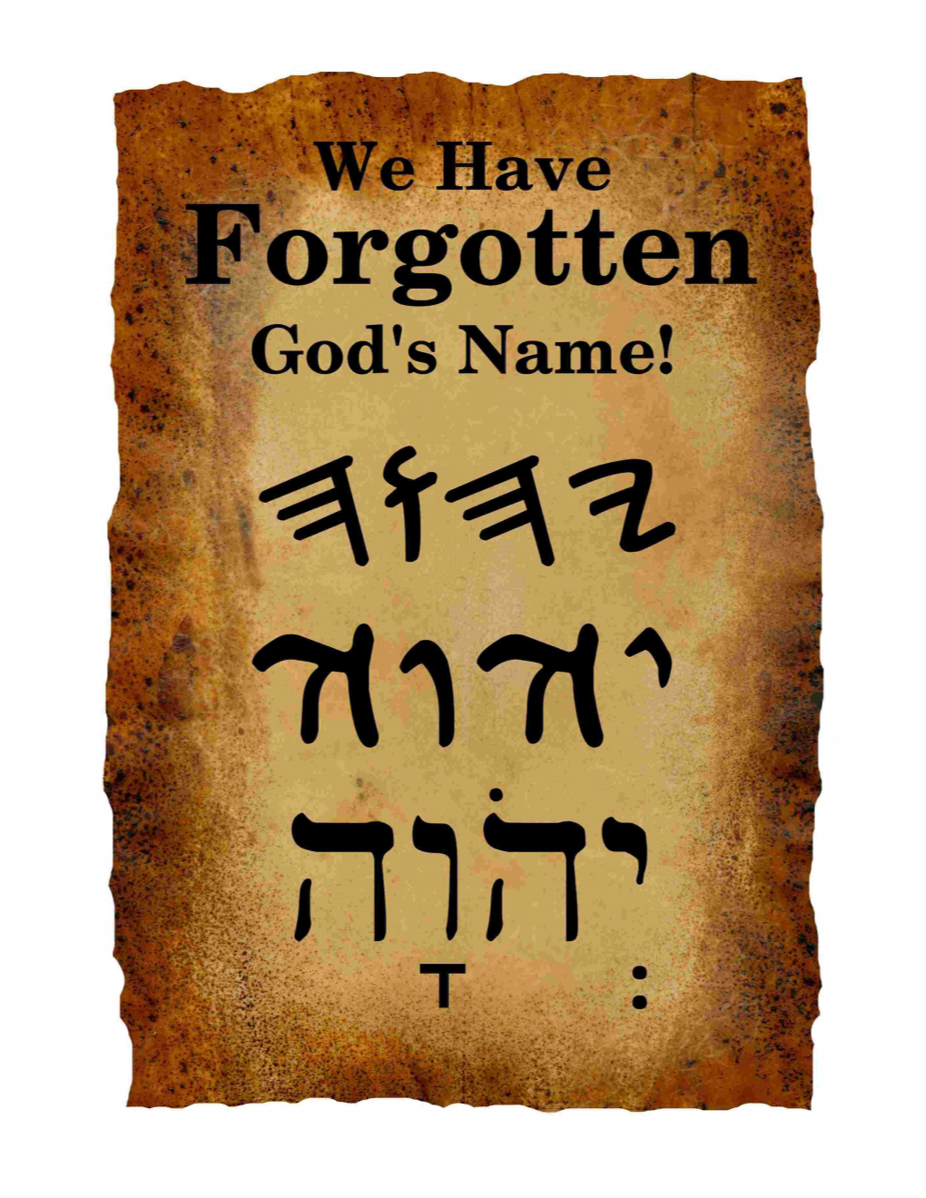 We Have Forgotten God's Name! by David Ford