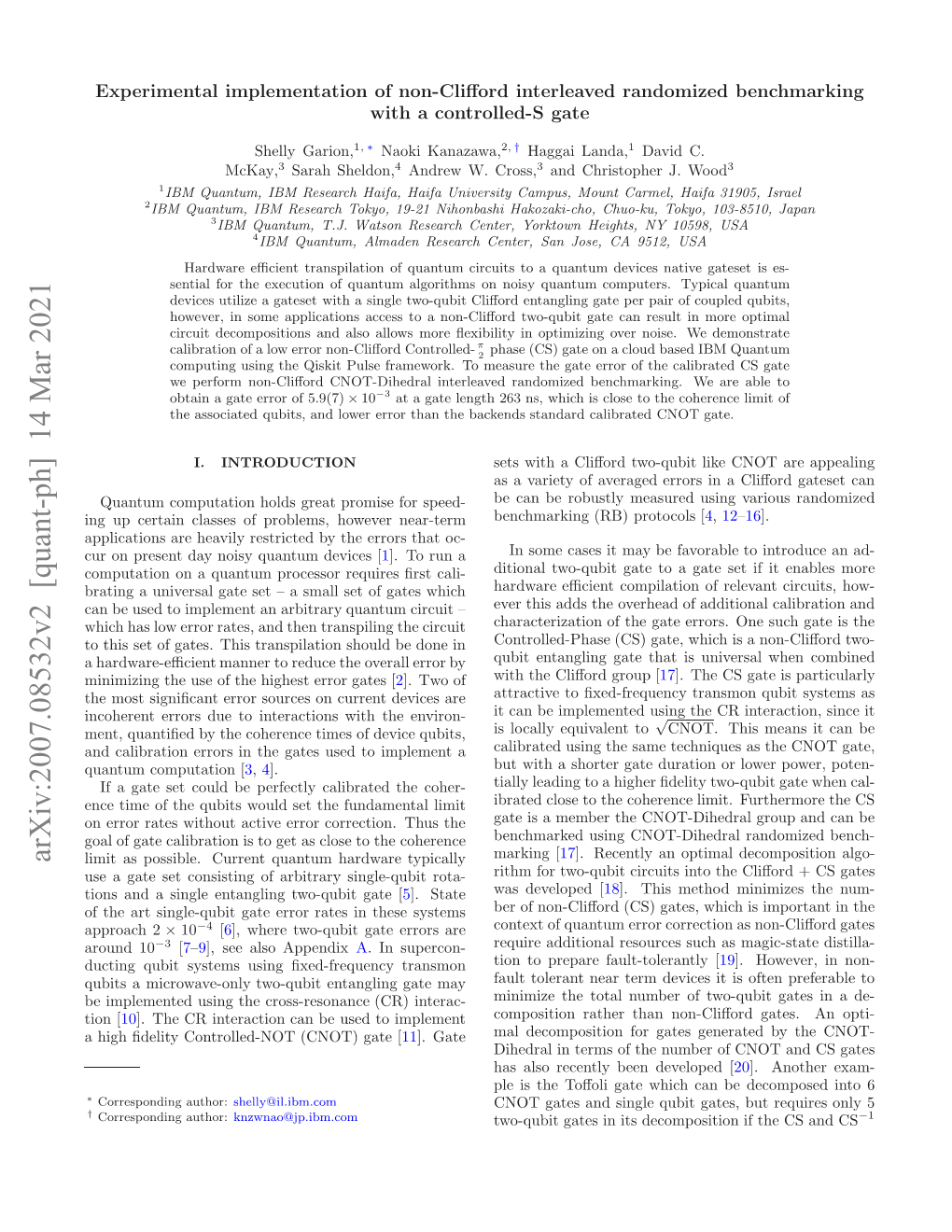 Arxiv:2007.08532V2 [Quant-Ph]