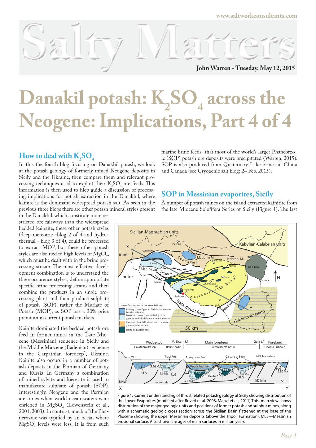 K2SO4 Across the Neogene: Implications, Part 4 of 4