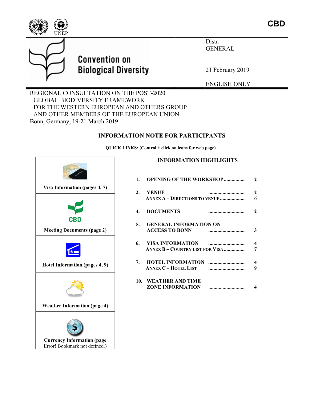 Information Note for Participants