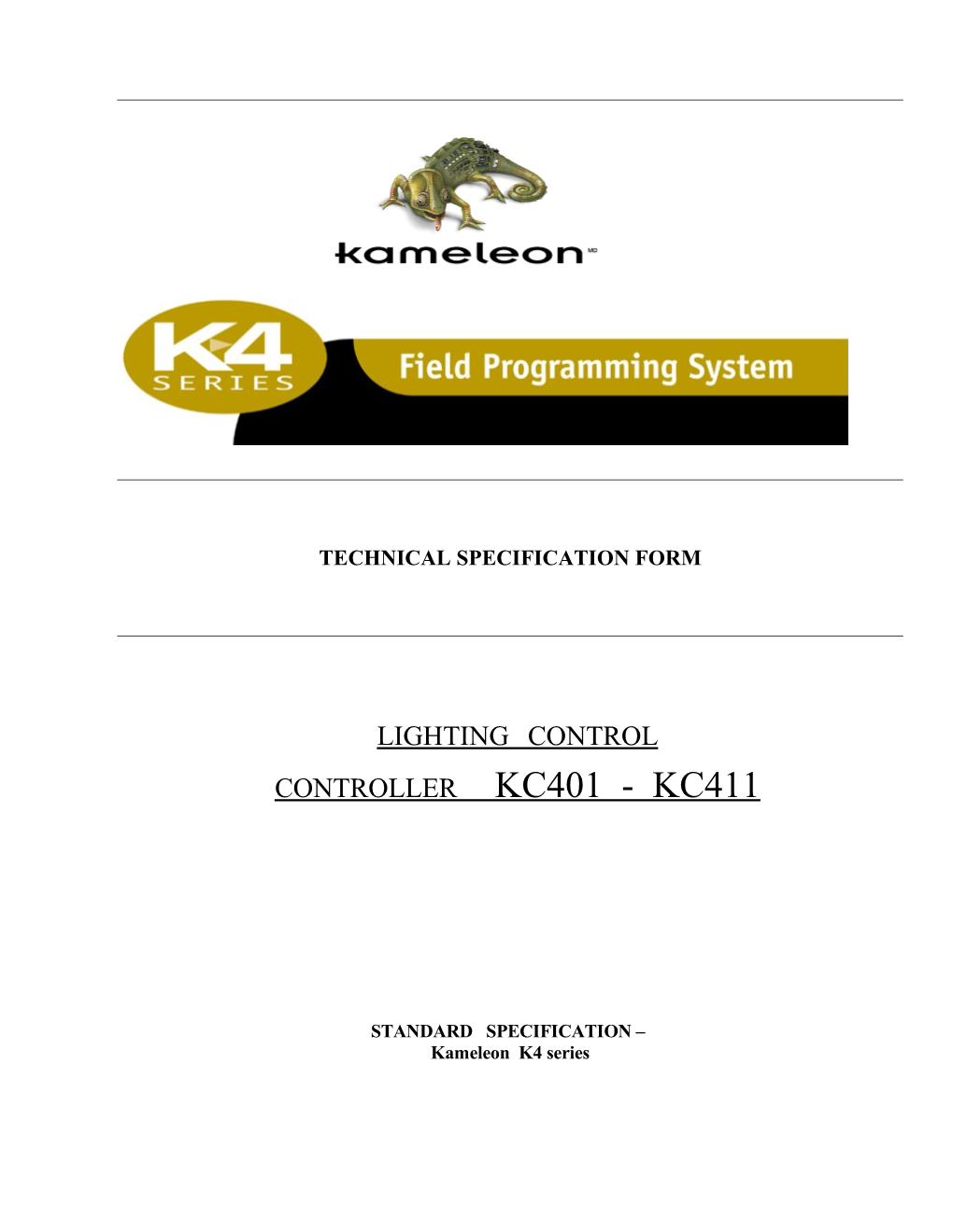 TECHNICAL SPECIFICATION Form