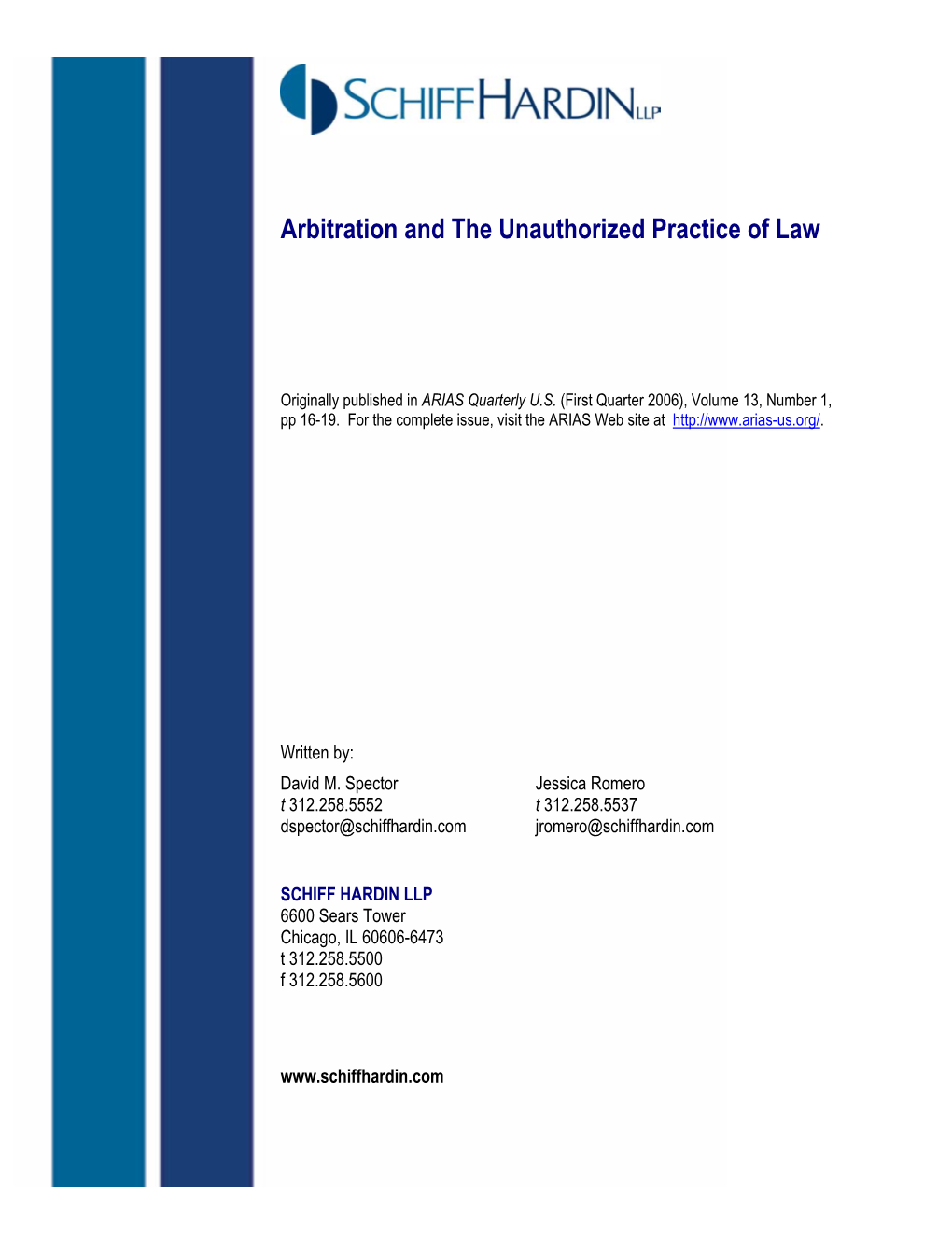 Arbitration and the Unauthorized Practice of Law