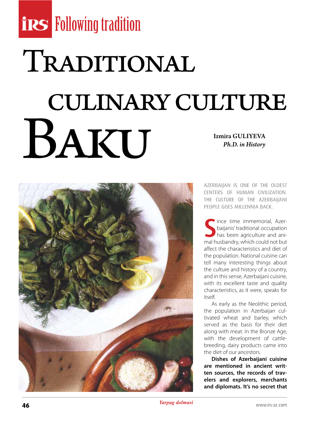 Traditional Culinary Culture Baku