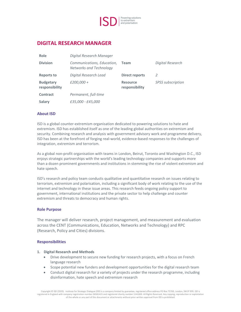 Digital Research Manager