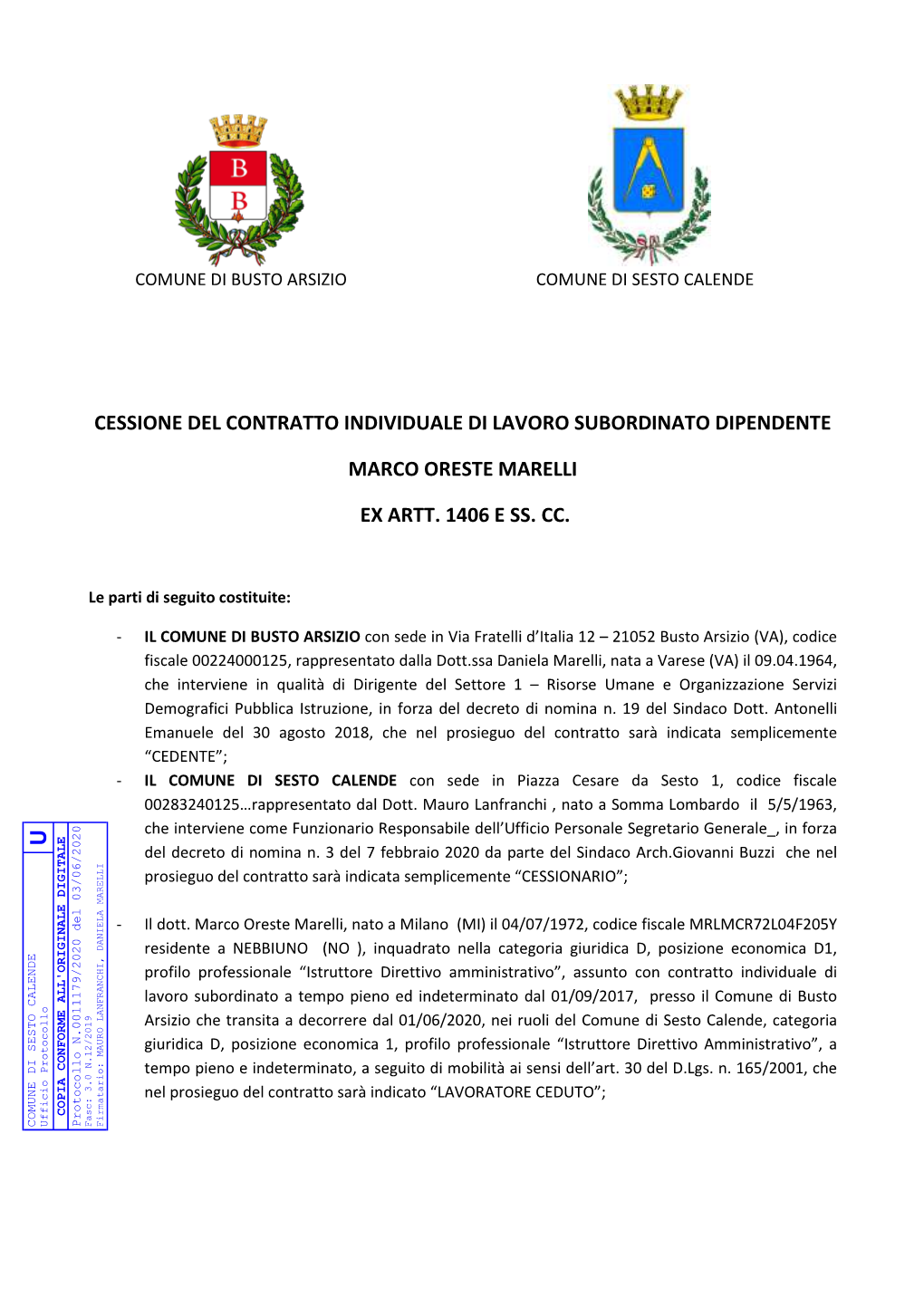 Schema Cessione Contratto