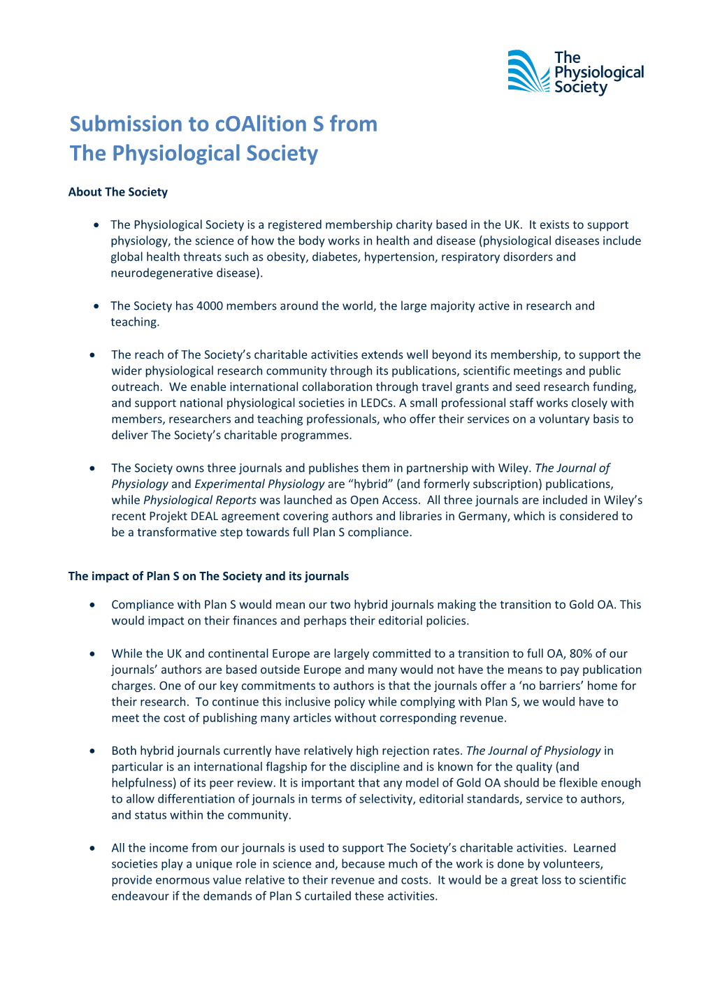 Physiological Society Template