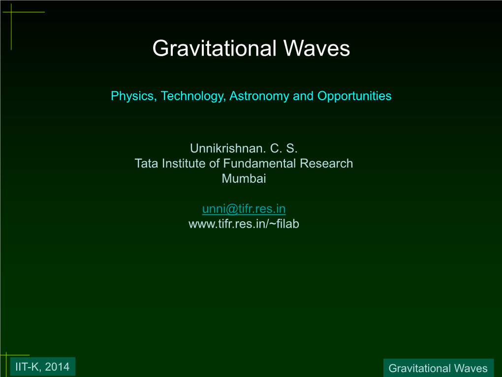 Gravitational Waves