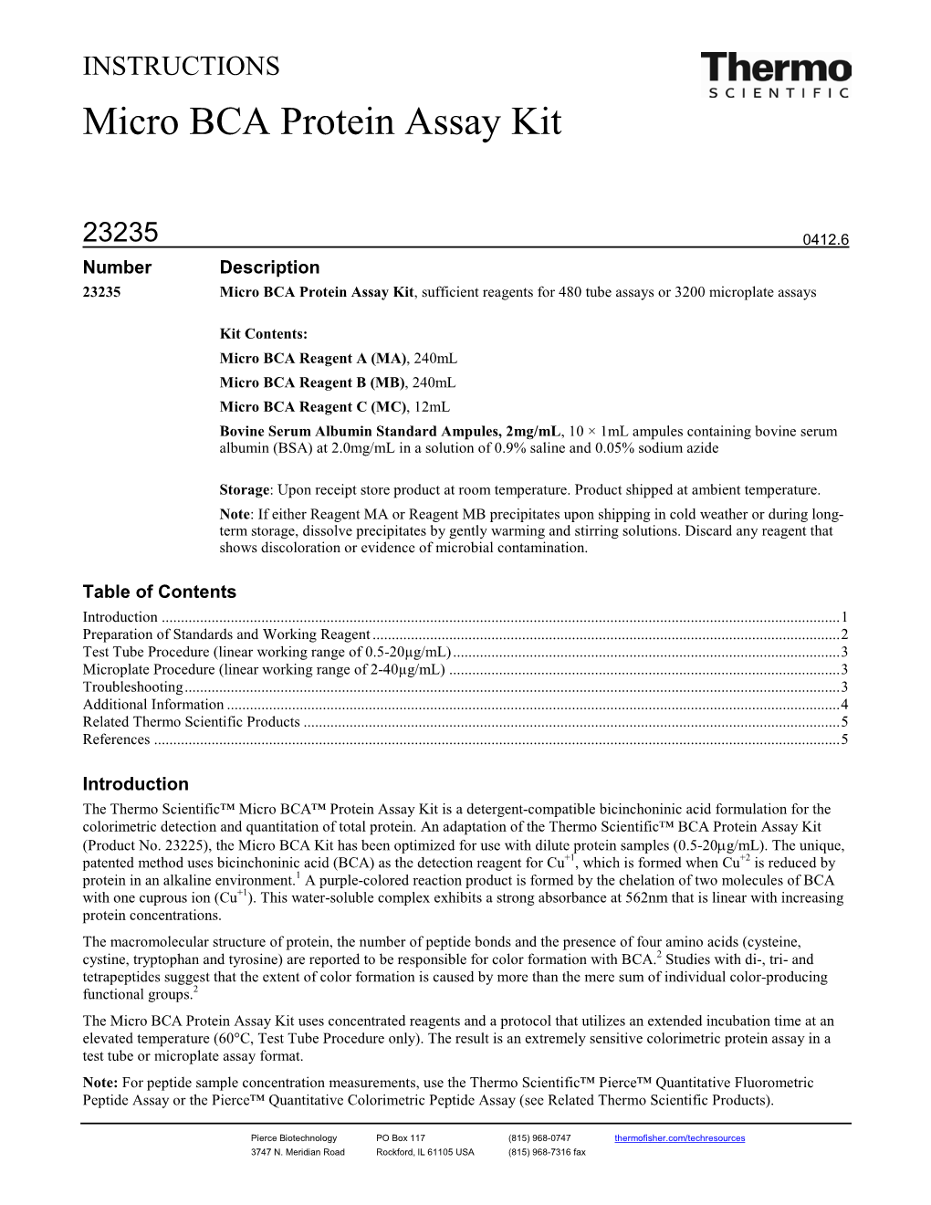 Micro BCA Protein Assay Kit