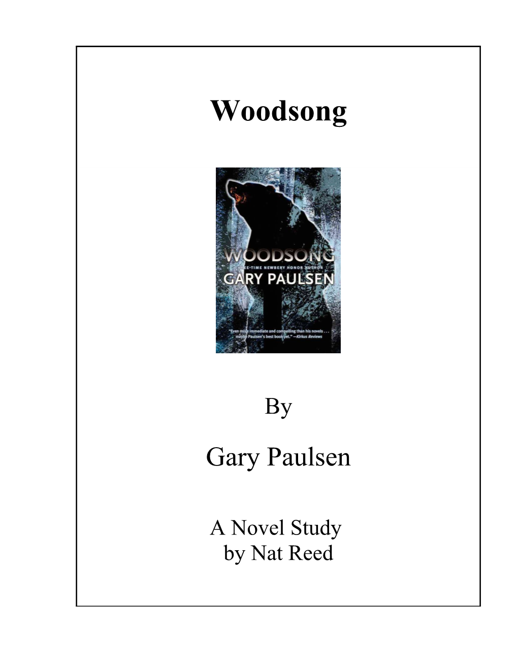 Woodsong by Gary Paulsen