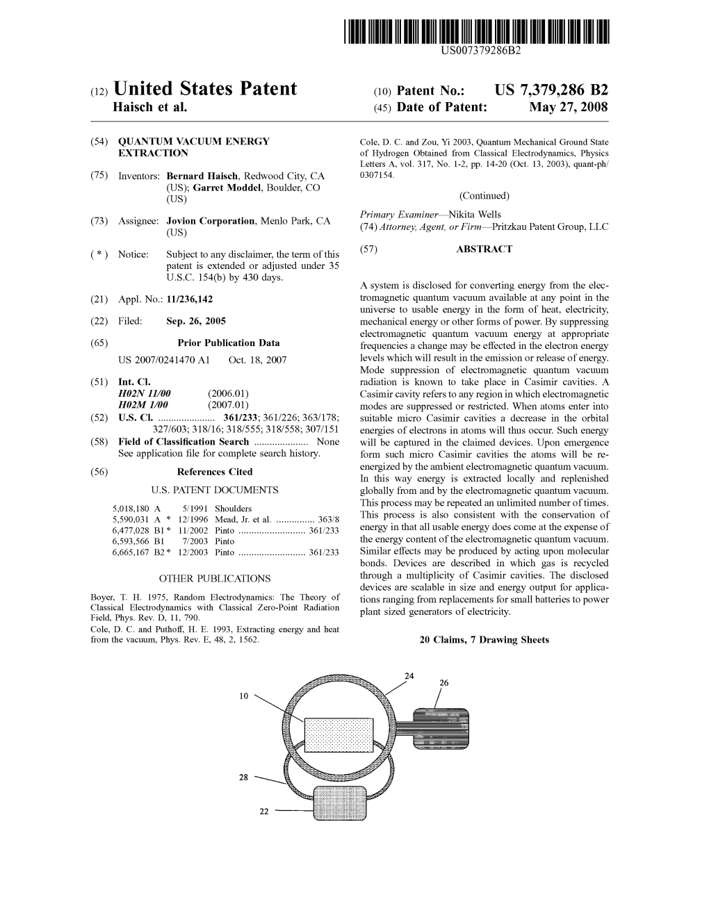 (12) United States Patent (10) Patent No.: US 7,379,286 B2 Haisch Et Al