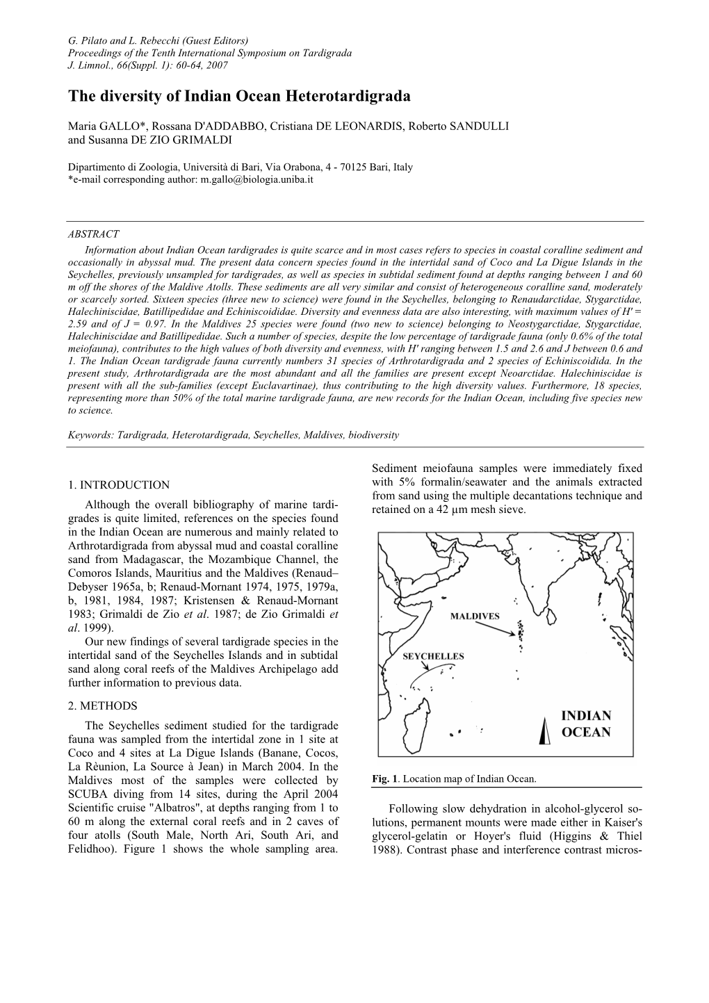 The Diversity of Indian Ocean Heterotardigrada