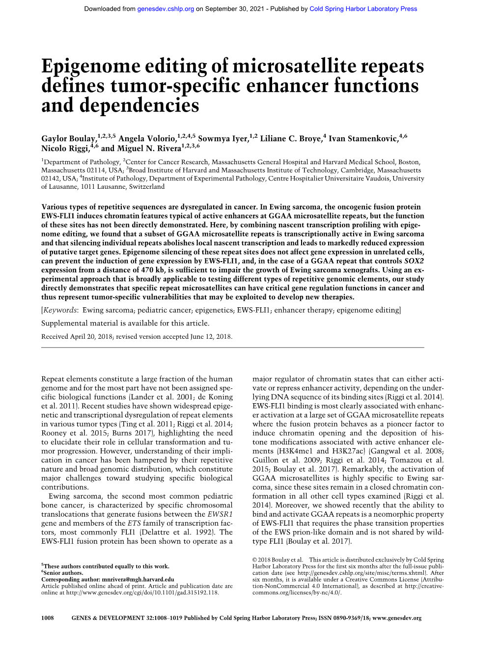 Epigenome Editing of Microsatellite Repeats Defines Tumor-Specific Enhancer Functions and Dependencies