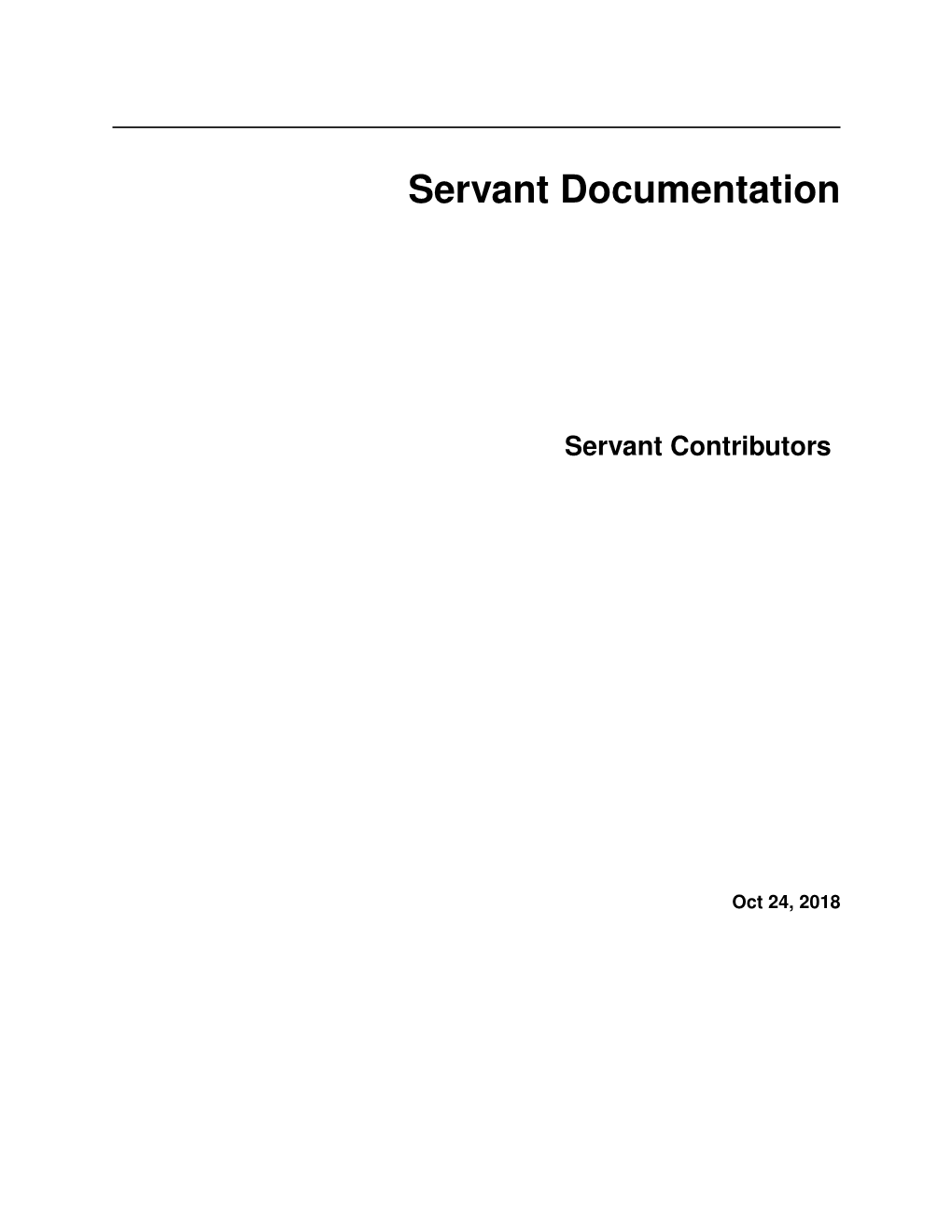 Servant Documentation