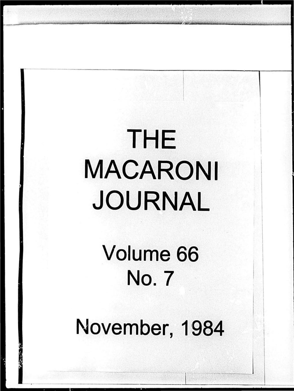 The Macaroni Journal