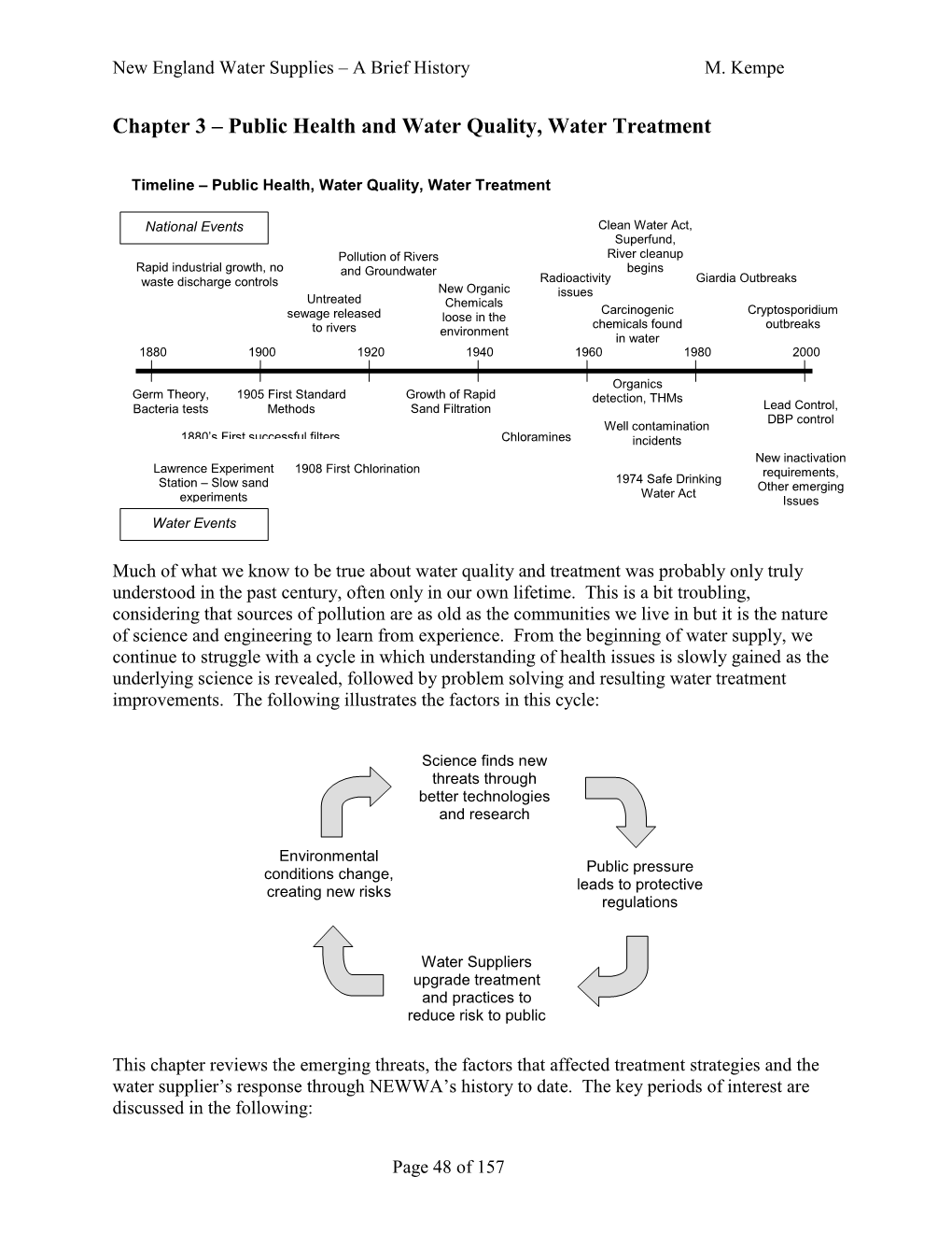 Public Health and Water Quality, Water Treatment