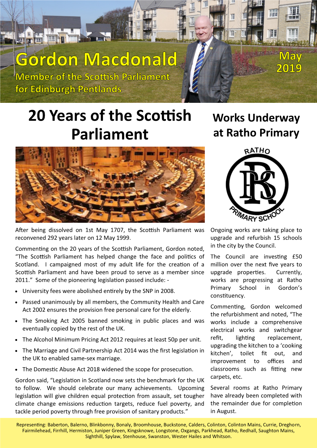 20 Years of the Scottish Parliament, Gordon Noted, in the City by the Council