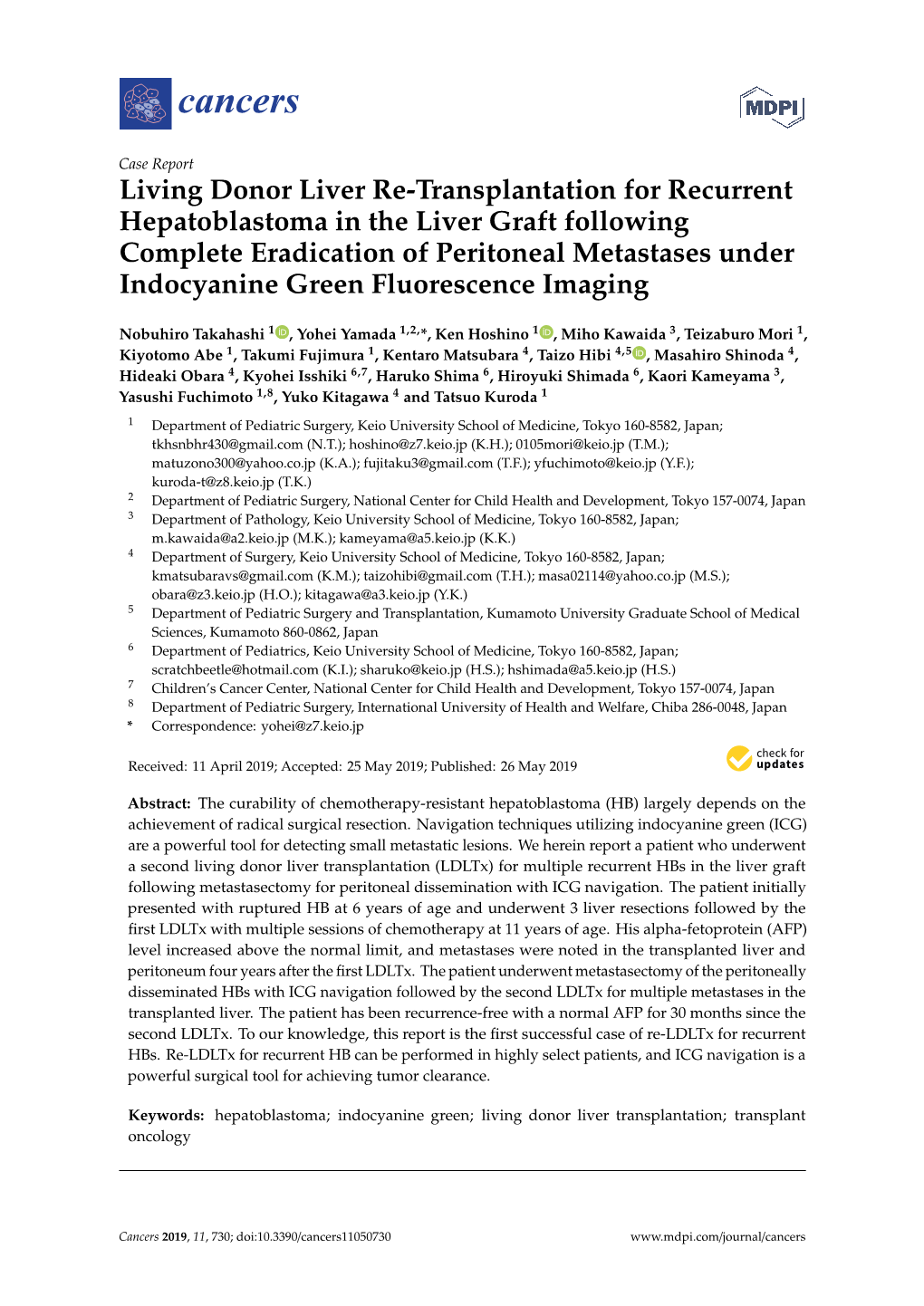 Living Donor Liver Re-Transplantation for Recurrent