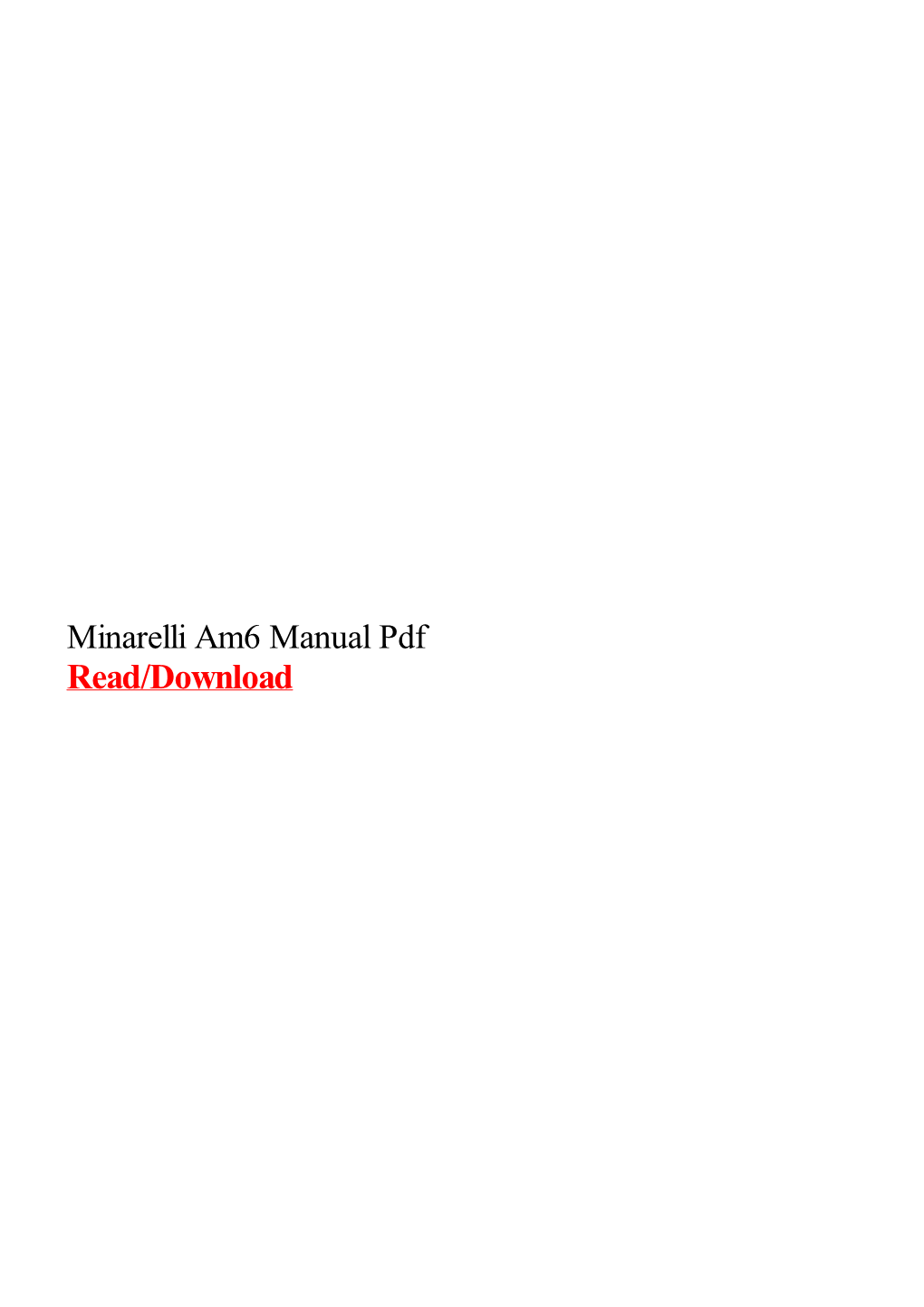 Minarelli Am6 Manual Pdf