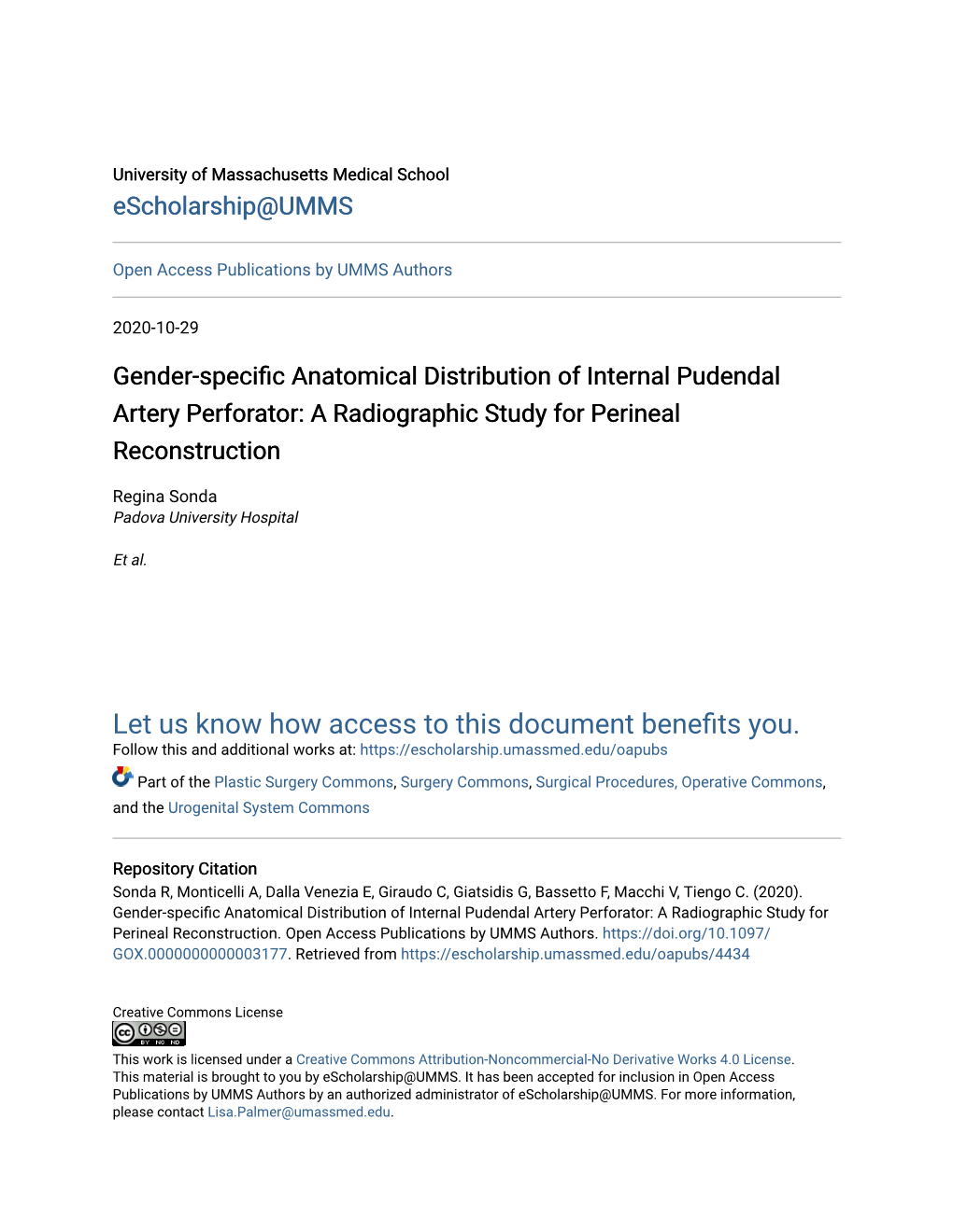 Gender-Specific Anatomical Distribution of Internal Pudendal Artery Perforator: a Radiographic Study for Perineal Reconstruction