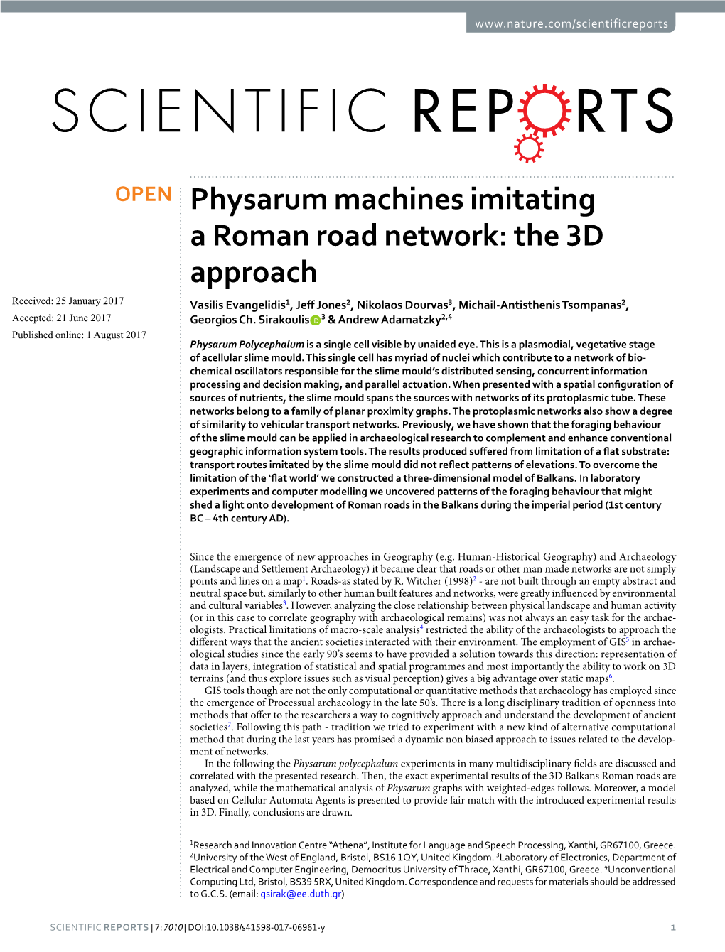 Physarum Machines Imitating a Roman Road Network