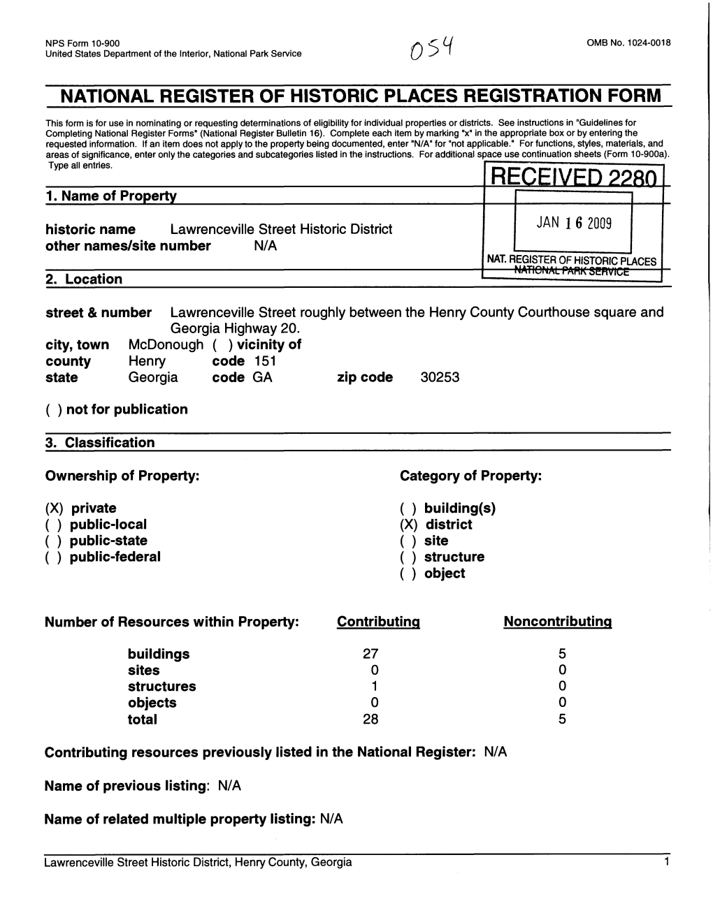 National Register of Historic Places Registration Form