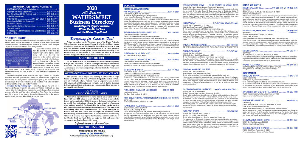 Watersmeet Business Directory