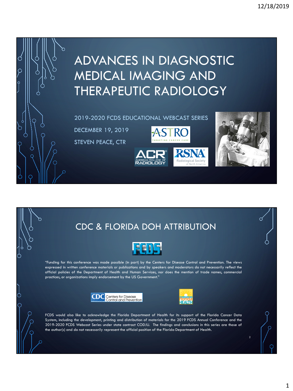 Advances in Diagnostic Medical Imaging and Therapeutic Radiology