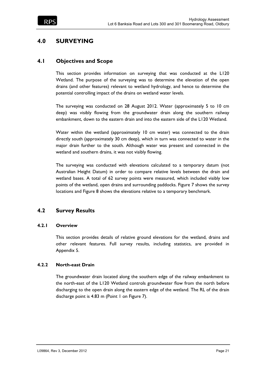 Hydrology Management Monitoring Plan