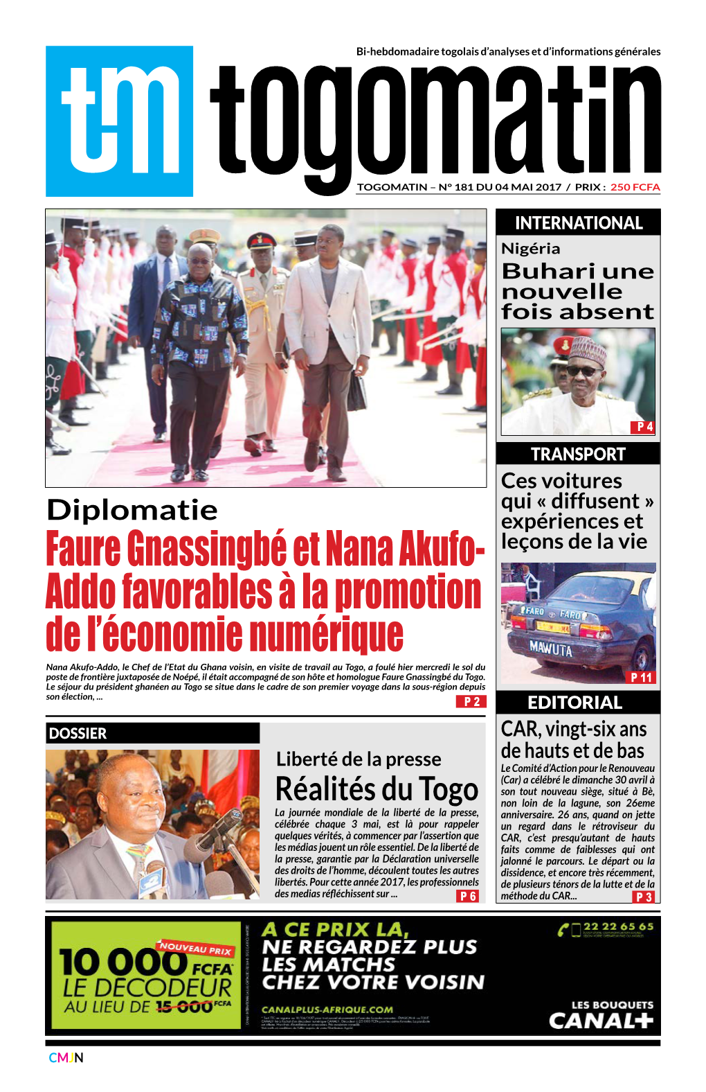 Faure Gnassingbé Et Nana Akufo