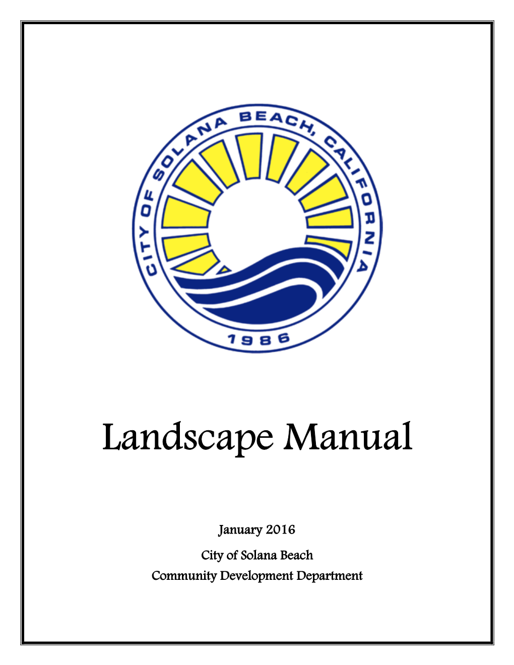 Landscape Manual