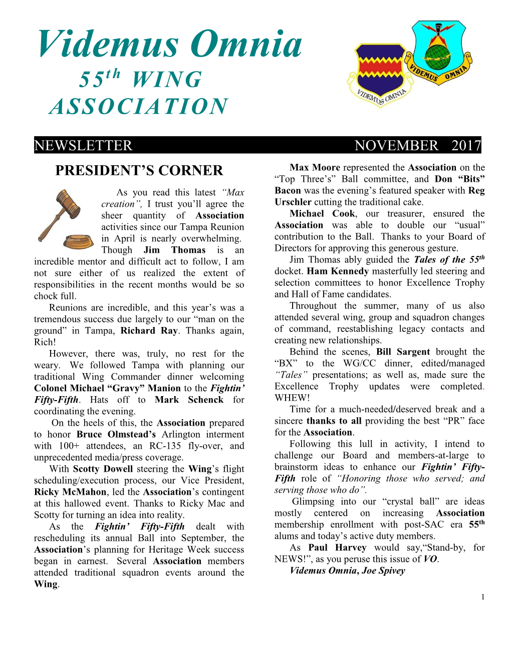 55Th Assn Newsletter