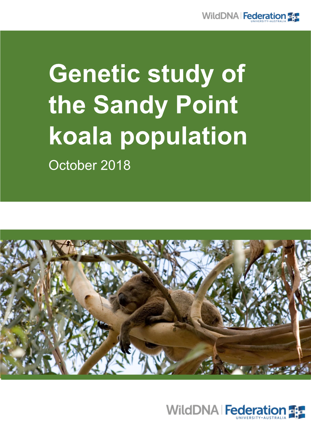 Genetic Study of the Sandy Point Koala Population October 2018