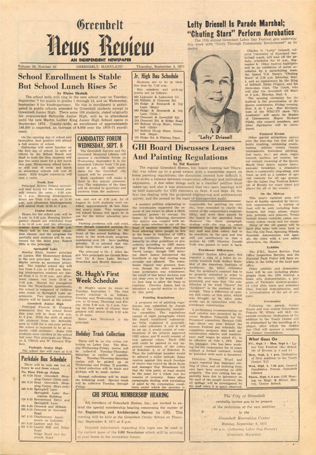 2 September 1971 Greenbelt News Review