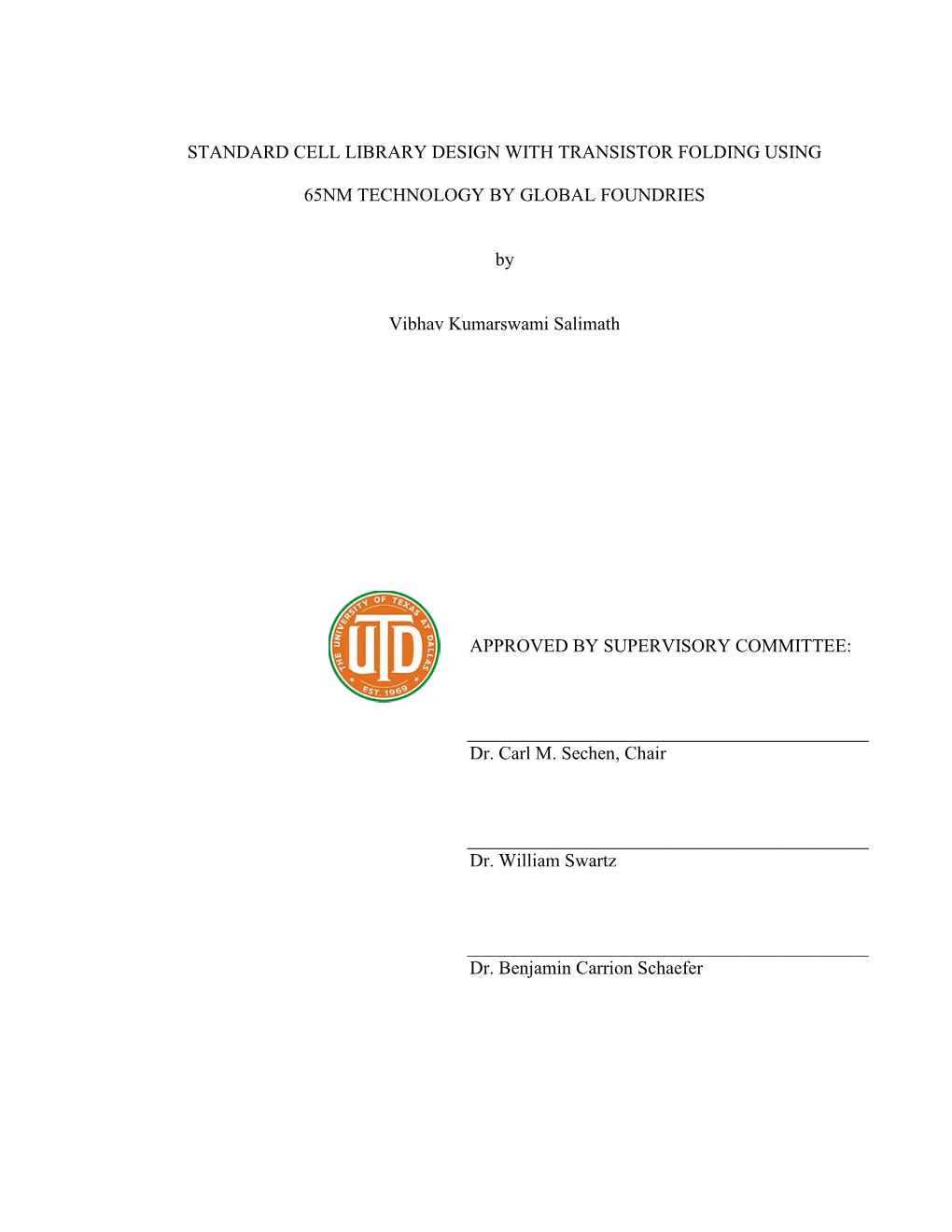 Standard Cell Library Design with Transistor Folding Using