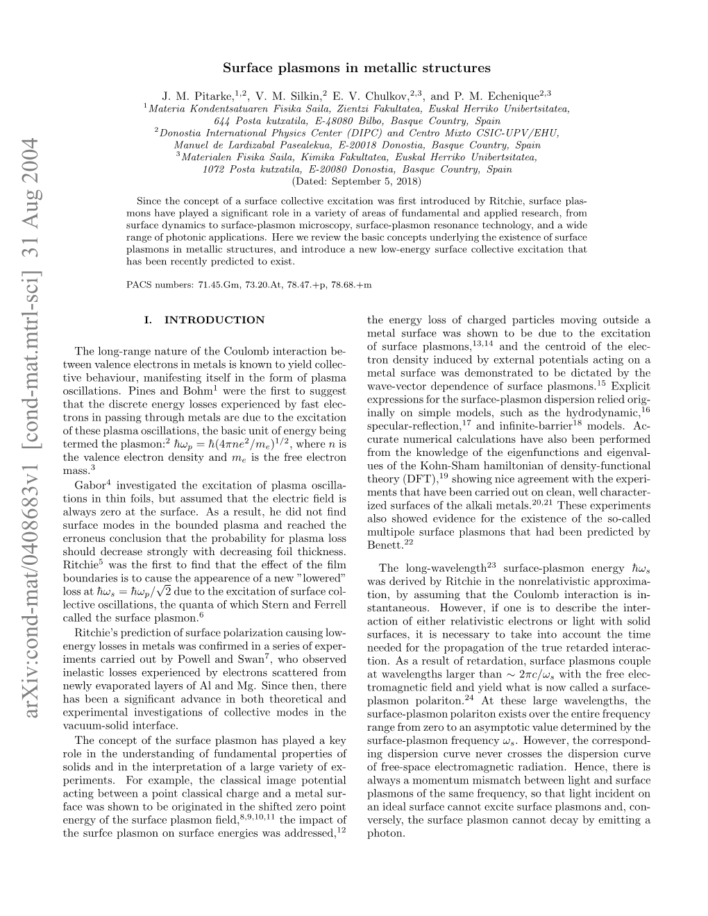 Arxiv:Cond-Mat/0408683V1 [Cond-Mat.Mtrl-Sci] 31 Aug 2004 Onaisi Ocueteapaec Fanw”Lowered” New a of ¯ at Appearence Loss the Cause to Is Boundaries Mass