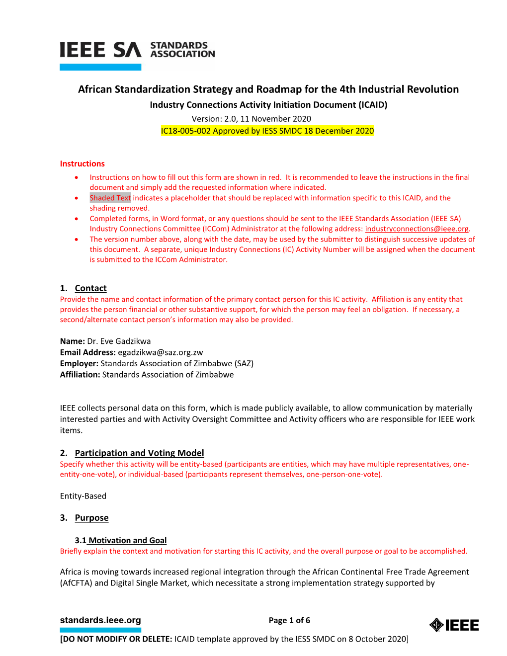 IC18-005-002 Approved by IESS SMDC 18 December 2020