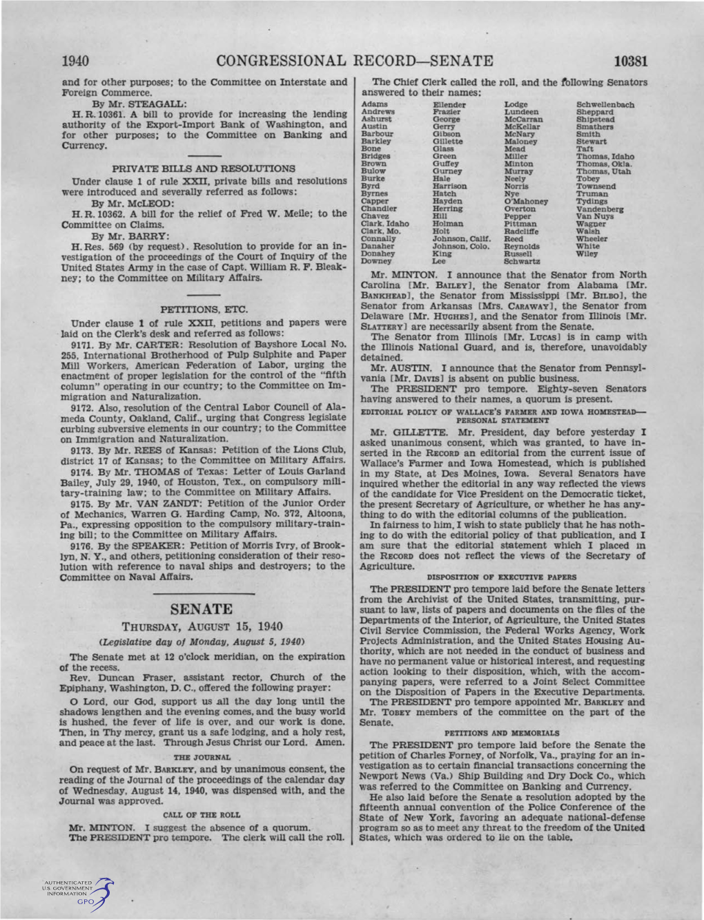 Congressional Record-Senate Senate