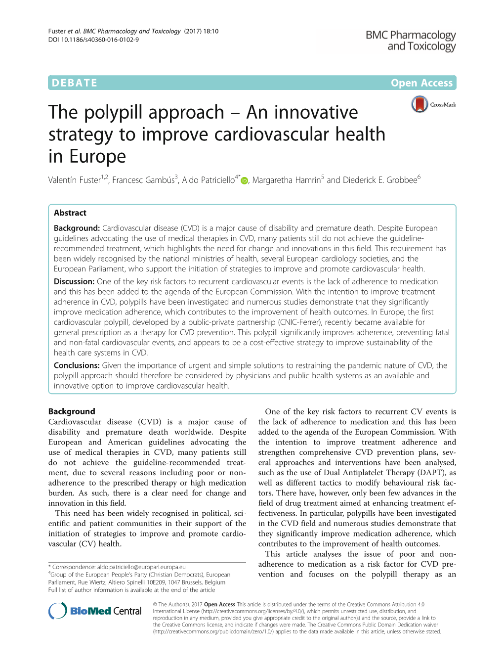 The Polypill Approach – an Innovative Strategy to Improve Cardiovascular