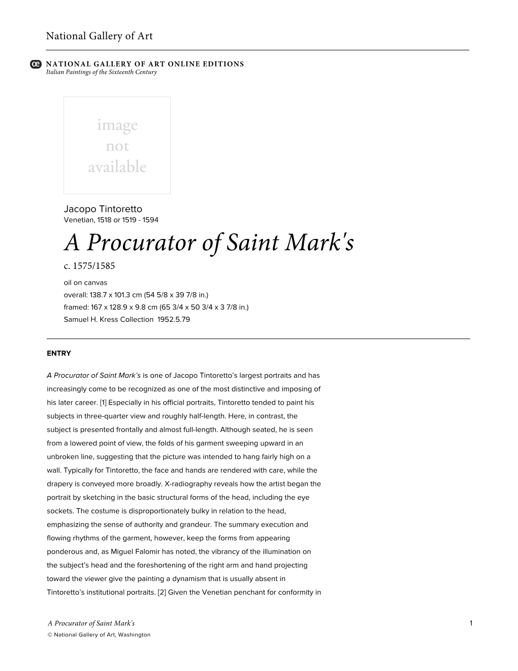 A Procurator of Saint Mark's C