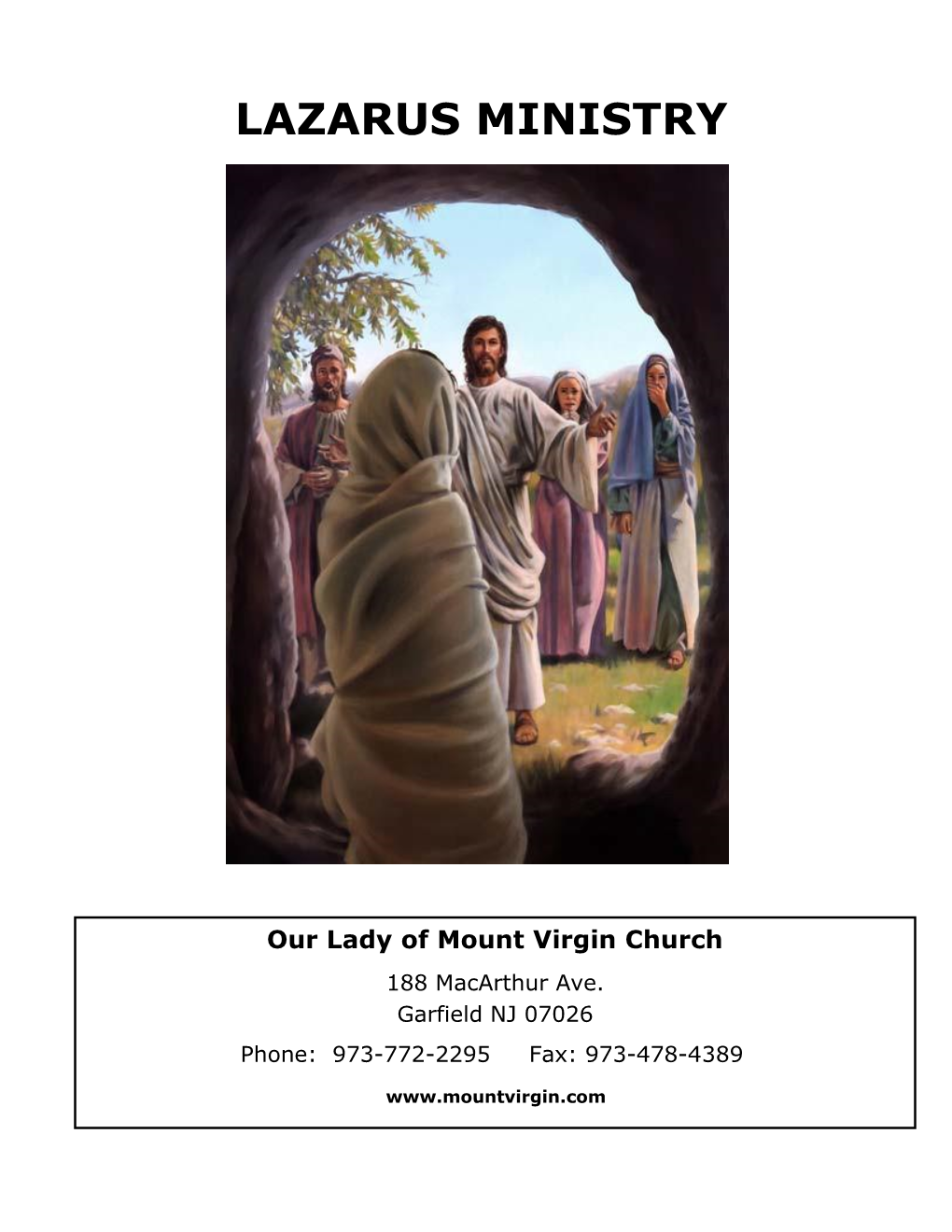 Lazarus Ministry Booklet