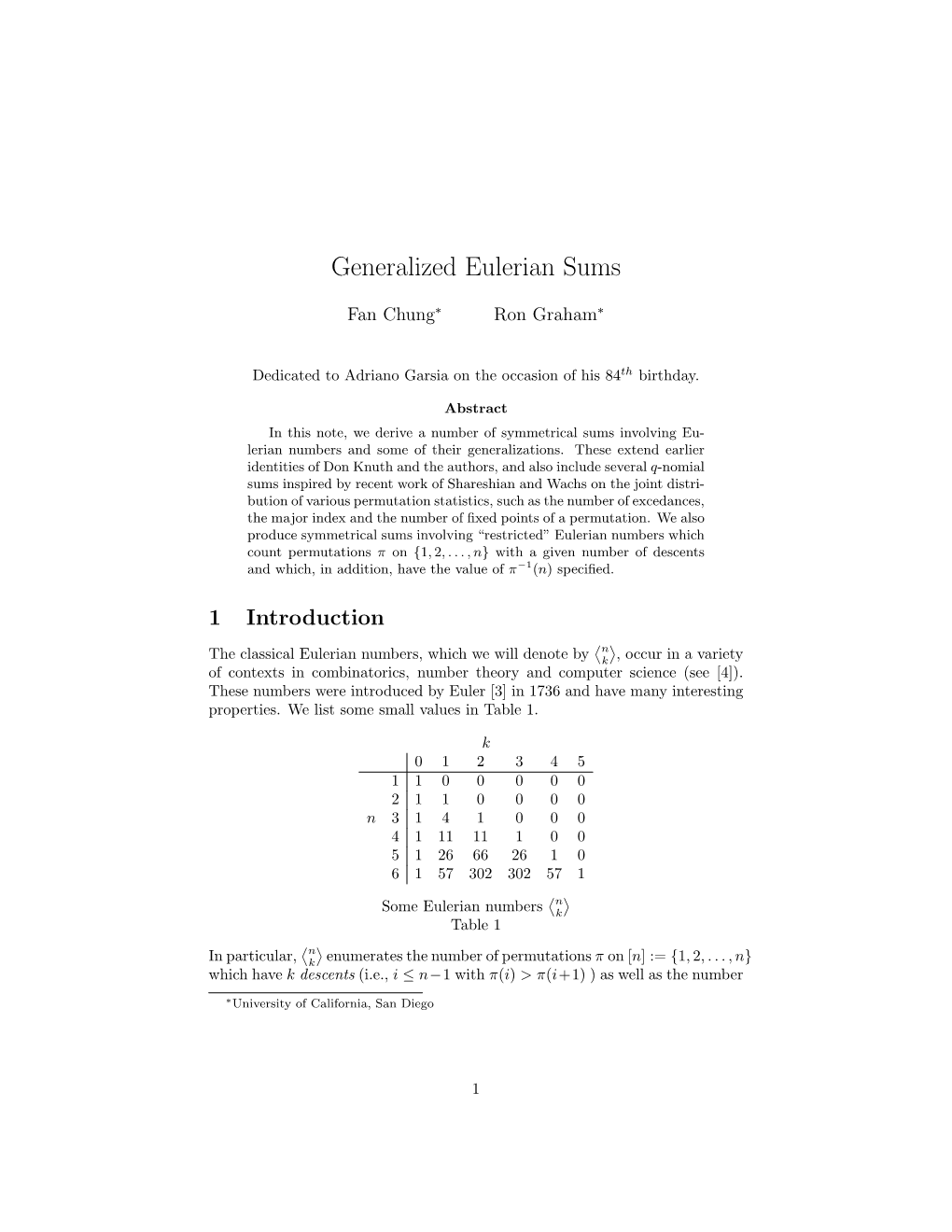 Generalized Euler Sums