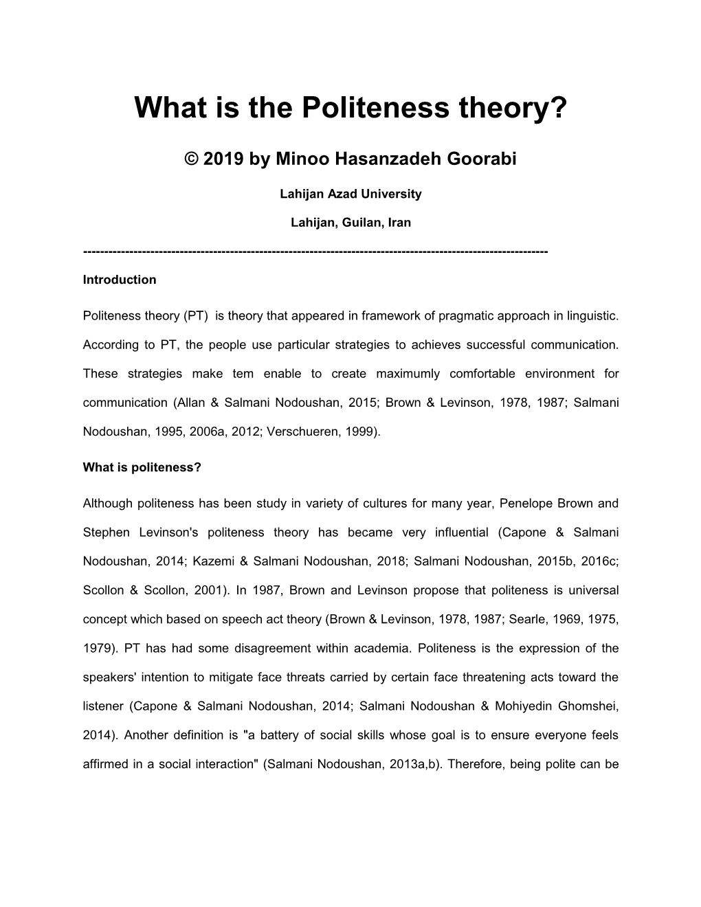 What Is the Politeness Theory?