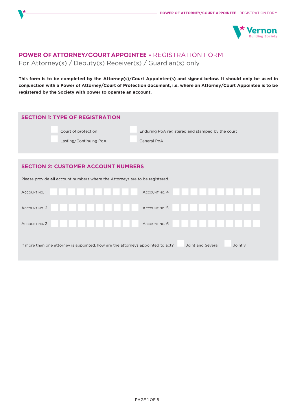 Power of Attorney Application Form