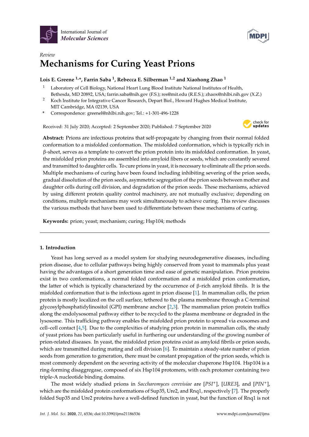 Mechanisms for Curing Yeast Prions